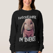 Sweatshirt Cute cuddly rabbit on duty rabbit winter rabbit sk (Devant)
