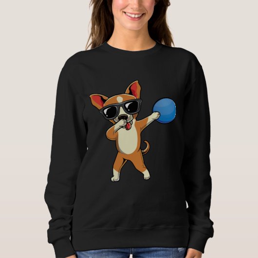 Sweatshirt Cute Dabbing Chihuahua Dog Dab Boys Frisbee Disc G (Devant)