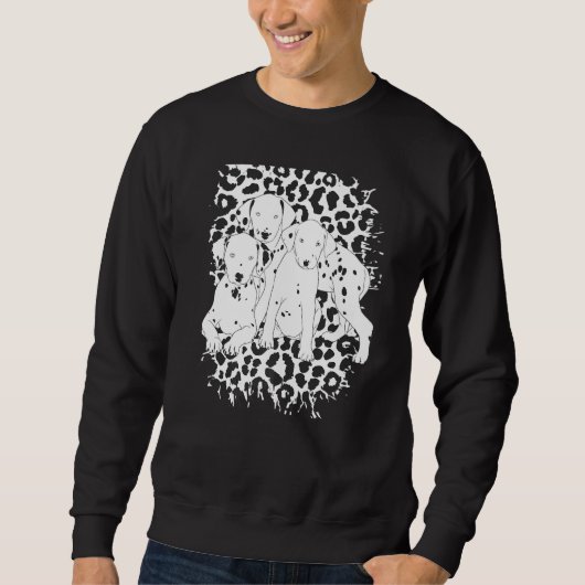 Sweatshirt Cute Dalmatian Dog Puppy (Devant)