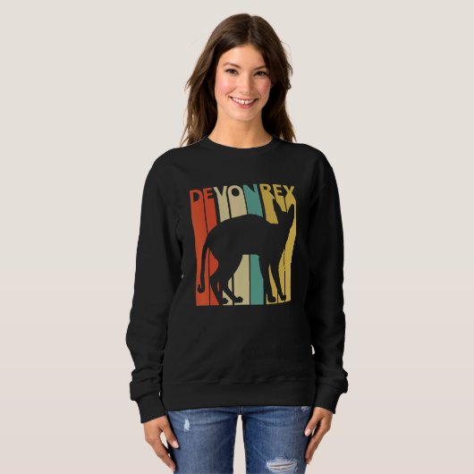Sweatshirt Cute Devon Rex Cat (Devant entier)