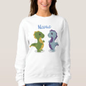 Sweatshirt Cute Dinosaur Paire Thunder_Cove (Devant)