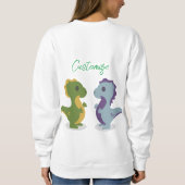 Sweatshirt Cute Dinosaur Paire Thunder_Cove (Dos)