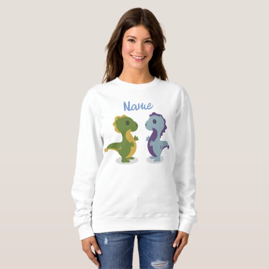 Sweatshirt Cute Dinosaur Paire Thunder_Cove (Devant entier)