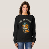 Sweatshirt Cute Dog Doctor PhD Degree Doctoral Student Gradu (Devant entier)