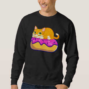 Sweatshirt Cute Donut Et Chat Doughnut Trendy Chats Kitten