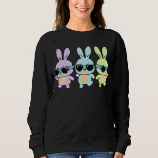 Sweatshirt Cute Easter Bunnies Dancing Easter Day 2023 Boys G