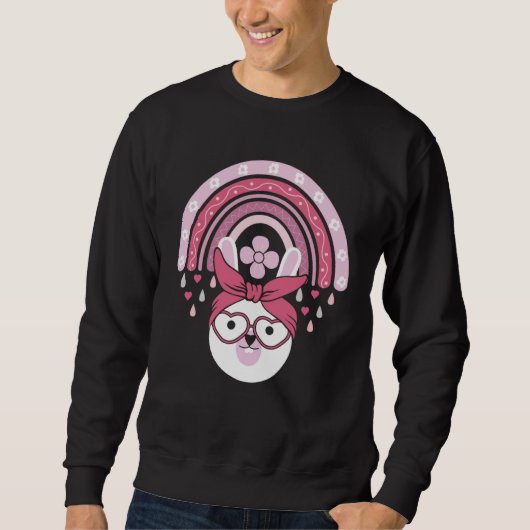 Sweatshirt Cute Easter Bunny Face Bunny Cute Easter Rabbit  1 (Devant)