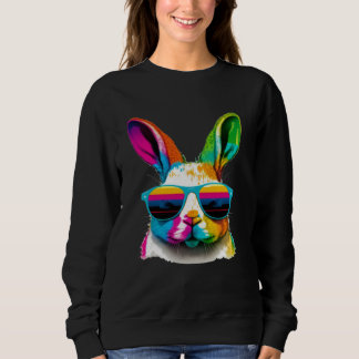 Sweatshirt Cute Easter Bunny Rabbit wearing Sunglasses