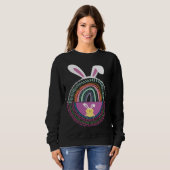 Sweatshirt Cute Easter Egg Rainbow Rabbit Bunny Ears (Devant entier)
