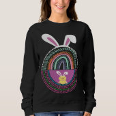 Sweatshirt Cute Easter Egg Rainbow Rabbit Bunny Ears (Devant)