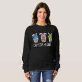 Sweatshirt Cute Easter Squad Bunny Gnome Pastel Spring Eggs A (Devant entier)