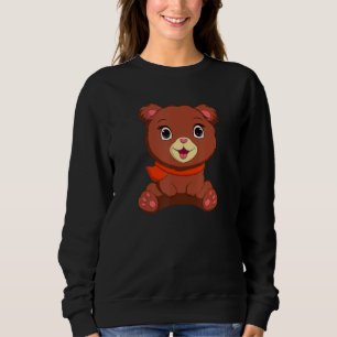 Sweatshirt Cute Écharpe Ours Animal Art