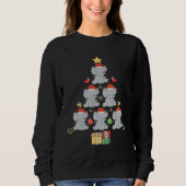 Sweatshirt Cute Elephant Christmas Tree (Devant)