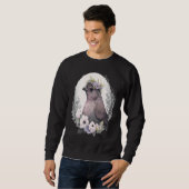 Sweatshirt Cute Finch Bird Flower Crown Pet Birds 1 (Devant entier)