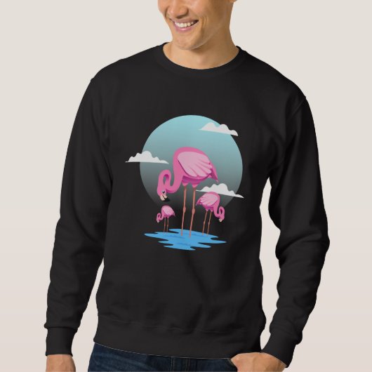 Sweatshirt Cute Flamingo Zoo Bird Watcher (Devant)