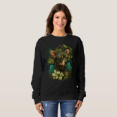 Sweatshirt Cute Flower summer Floral Chihuahua (Devant entier)
