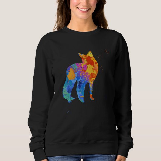 Sweatshirt Cute Fox  Graphic  Fox Animal Graphic (Devant)