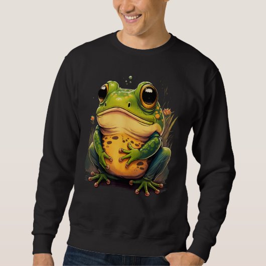 Sweatshirt Cute Frog  Animal on Frog 1 (Devant)