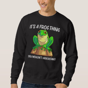 Sweatshirt Cute Frog Pour Hommes Femmes Enfants Eau Douce Ani