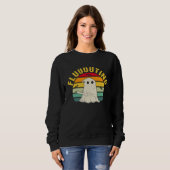 Sweatshirt Cute & Funny Halloween Ghost Flute & Fluting (Devant entier)