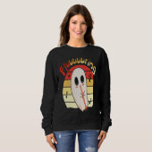 Sweatshirt Cute & Funny Halloween Ghost Flute & Fluting  4 (Devant entier)