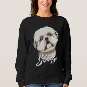 Sweatshirt Cute Furry Chih Tzu Sérieux Visage