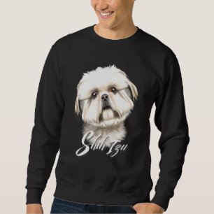 Sweatshirt Cute Furry Chih Tzu Sérieux Visage