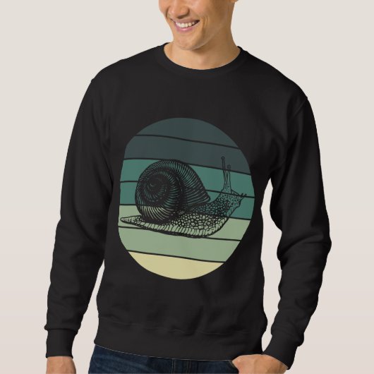 Sweatshirt Cute Garden Animal Retro Snail (Devant)