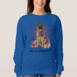 Sweatshirt Cute German Shepherd Maman Flower Happy Mother<br><div class="desc">Le poison de la mère de Cute German Shepherd. Parfait pour papa,  maman,  papa,  men,  women,  friend et family members on Thanksgiving Day,  Christmas Day,  Mothers Day,  Fathers Day,  4th of July,  1776 Independent Day,  Vétérans Day,  Halloween Day,  Patrick's Day</div>