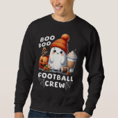 Sweatshirt Cute Ghost Boo Football Crew Funny Halloween (Devant)