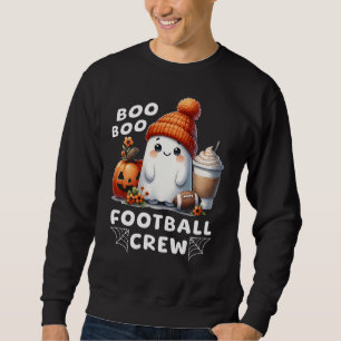 Sweatshirt Cute Ghost Boo Football Crew Funny Halloween