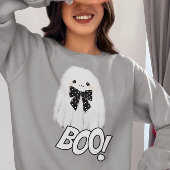 Sweatshirt Cute Ghost Boo Furry Halloween