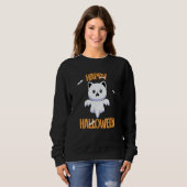 Sweatshirt Cute Ghost Cat Halloween Cat  Spooky Season (Devant entier)