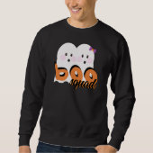 Sweatshirt Cute Ghoul Ghost Boo Squad Black Halloween (Devant)