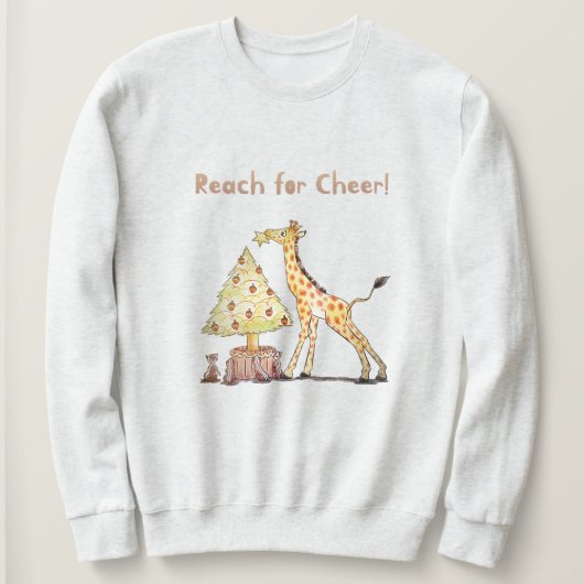 Sweatshirt  Cute Giraffe Christmas – Hand-Drawn Art (Design devant)