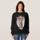 Sweatshirt Cute Giraffe Flower Crown Africa Safari Animal (Devant entier)