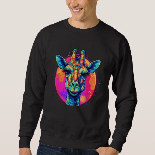 Sweatshirt Cute Giraffe Men Women Kids 18 (Devant)