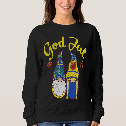 Sweatshirt Cute Gnomes God Jul Swedish Norwegian Christmas (Devant)