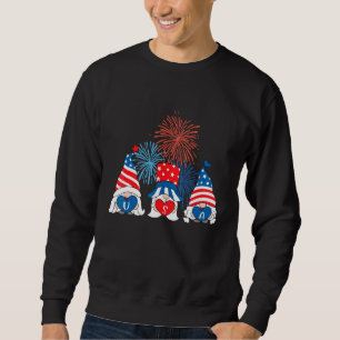 Sweatshirt Cute Gnomes Usa 4 juillet Feu d'artifice Célébrati