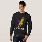 Sweatshirt Cute Golden Retriever Dog Lover Mardi Gras Party J (Devant entier)