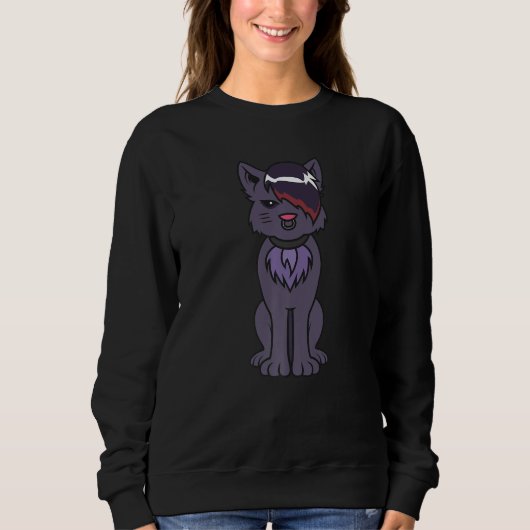 Sweatshirt Cute Gothic Cat Present Idea For Goth Dark Cat (Devant)