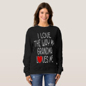 Sweatshirt Cute Grandson Grandaughter Grandkids Valentine Gra (Devant entier)