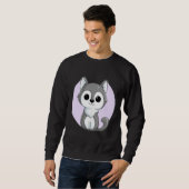 Sweatshirt Cute Grey Husky (Devant entier)