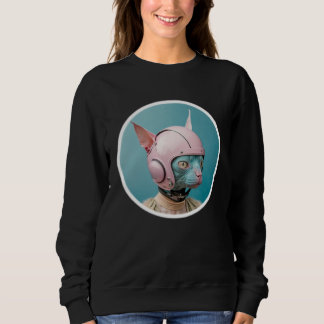Sweatshirt Cute Hairless Cate Pop Pilot