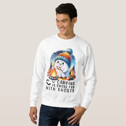 Sweatshirt Cute Halloween Camping est plus amusant avec les f (Devant entier)