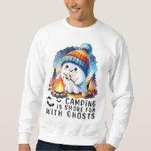 Sweatshirt Cute Halloween Camping est plus amusant avec les f (Devant)
