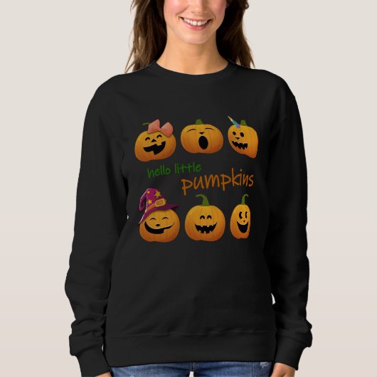 SWEATSHIRT CUTE HALLOWEEN PUMPKINS (Devant)