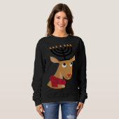 Sweatshirt Cute Hanukkah  Winter Holidays jewish Animal Deer (Devant entier)