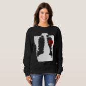 Sweatshirt Cute Heart Paw Print Design for Dog Lovers Puppy (Devant entier)