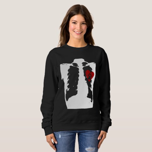 Sweatshirt Cute Heart Paw Print Design for Dog Lovers Puppy (Devant entier)